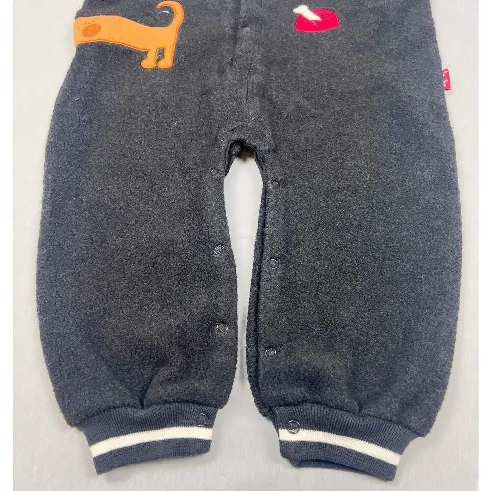 Vintage Le Top Puppy Dog Fleece Romper 24M NWT Snap Front One Piece Letop Boys
